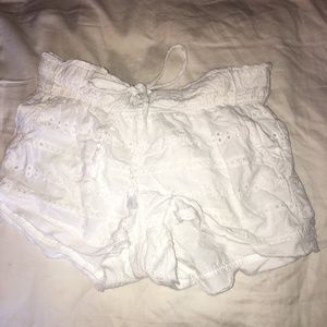 Jolt Lace Cotton White Shorts
